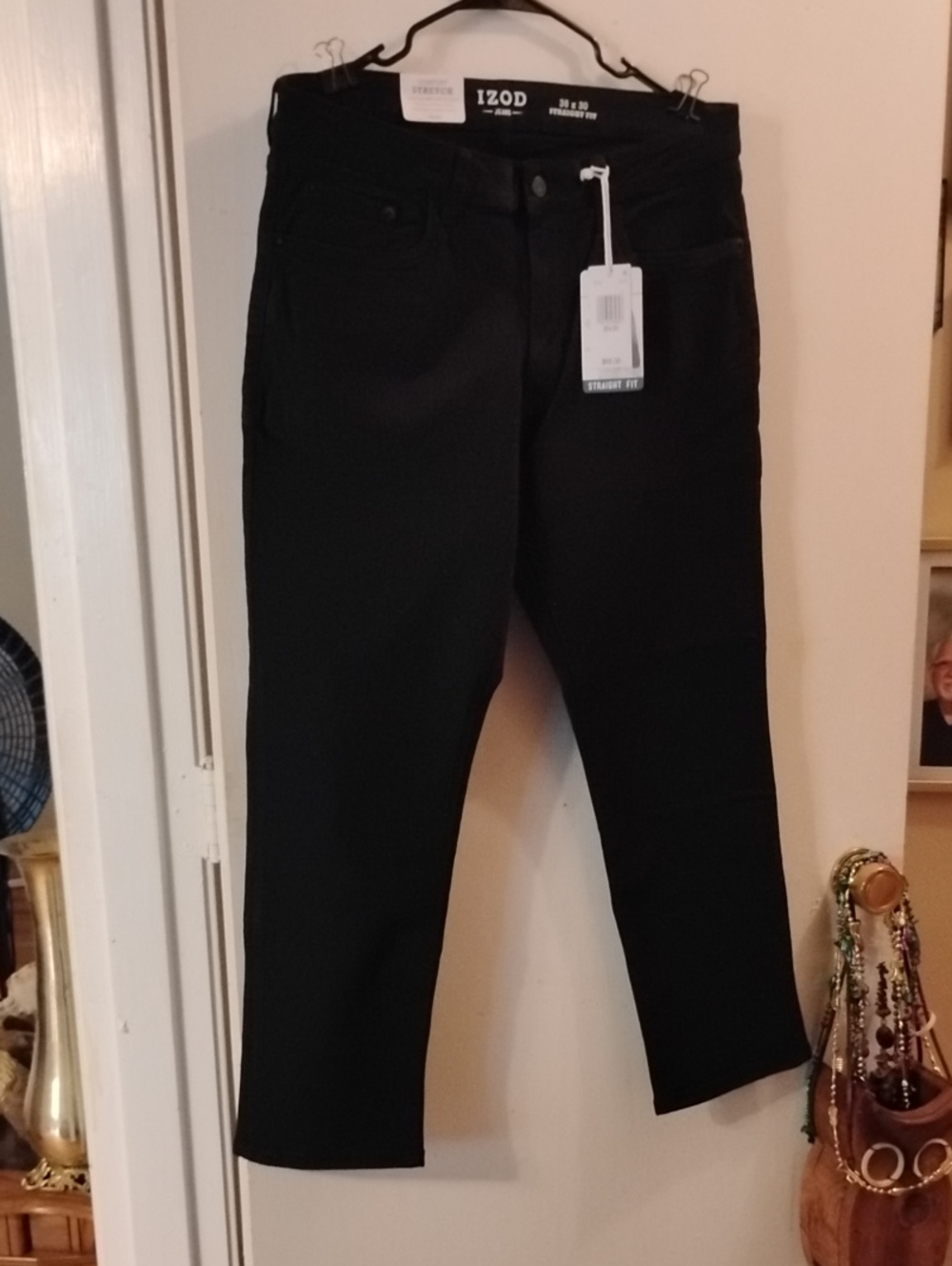 Izod Black Ankle Crop Straight Jeans